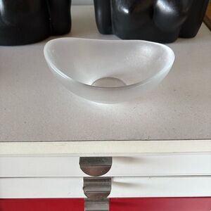 Frosted Glass Decorative Bowl. Plastic. 1950s-60s.